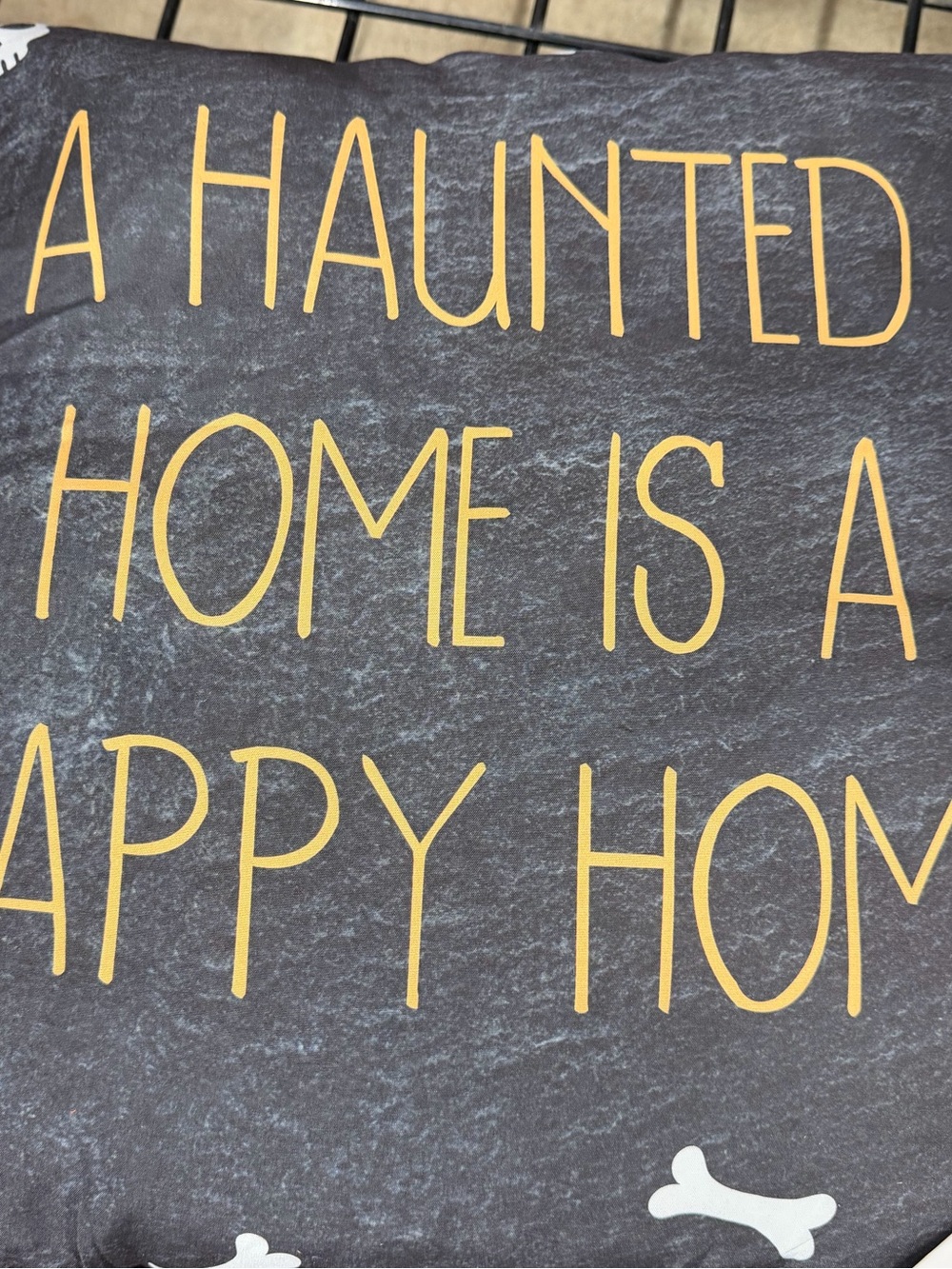 A Haunted Home Is A Happy Home Halloween Decorative Throw Pillow 18x18 - Picture 2 of 3